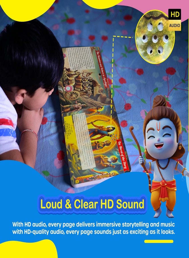 Kiddale Ramayan Musical Storyteller Sound Book for Kids |Audio Story in English & Hindi| Introduce Lord Rama & Indian Culture | Sanskar & Morals Teaching| Ideal Gift for Children 2-7 Years - Image 5